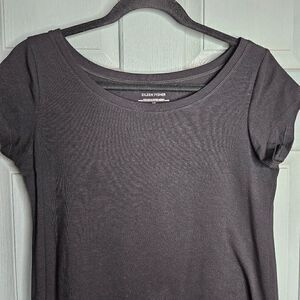 Eileen Fisher traceable organic cotton dress, size women's medium, black